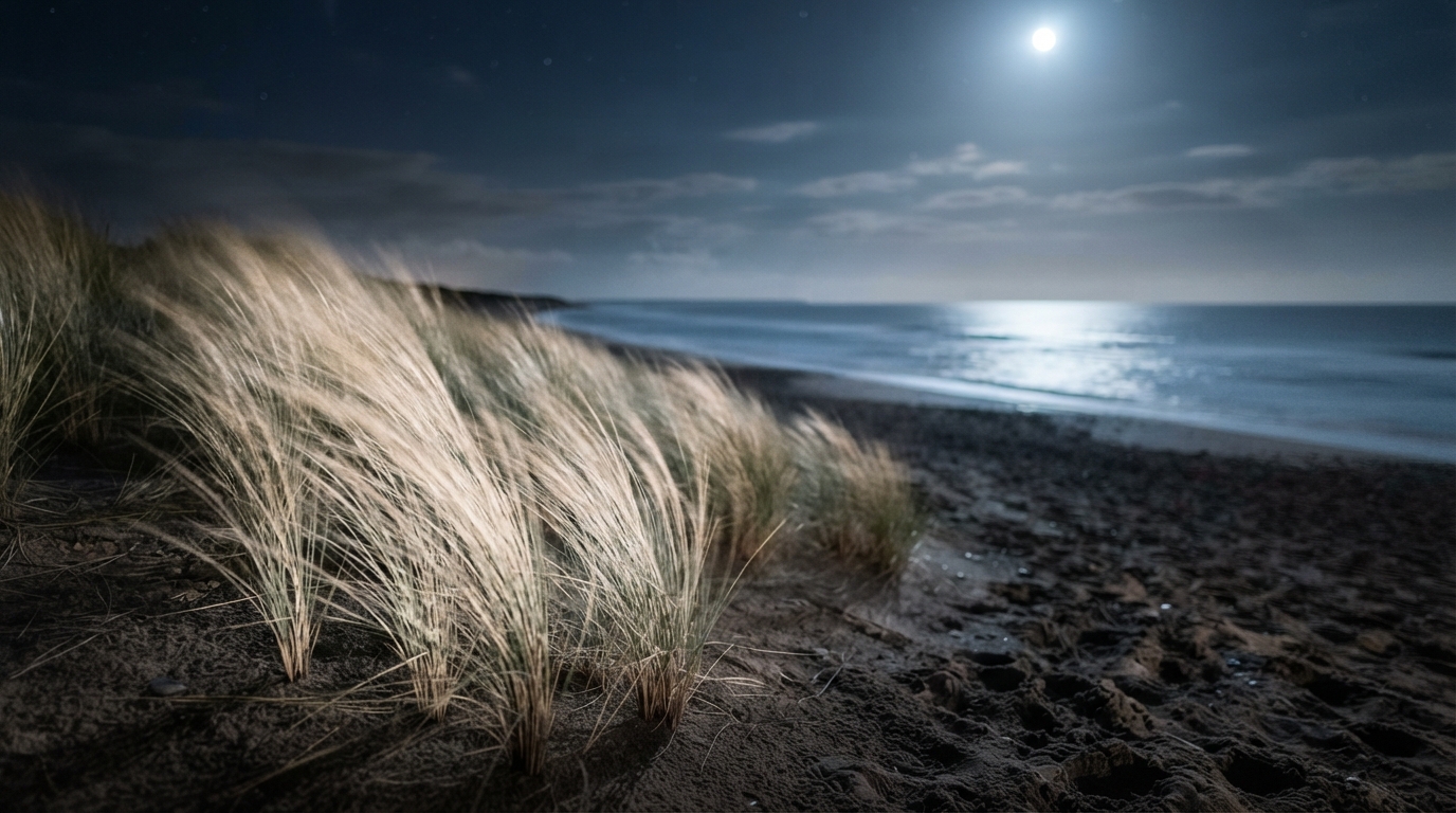 Dune Grass in Night Wind