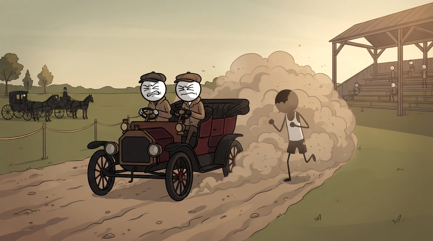 Cars on the course