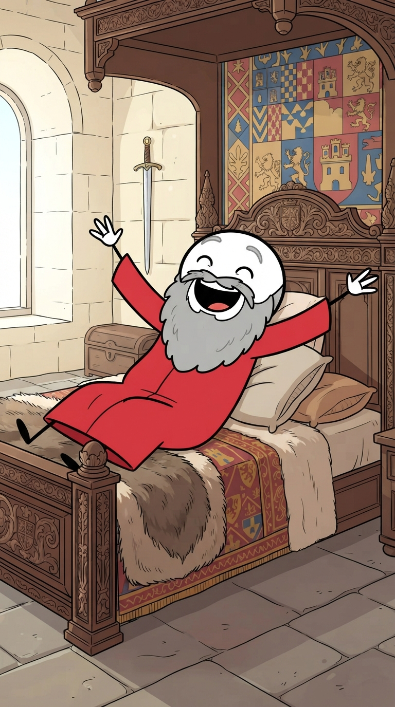A king laughed himself to death
