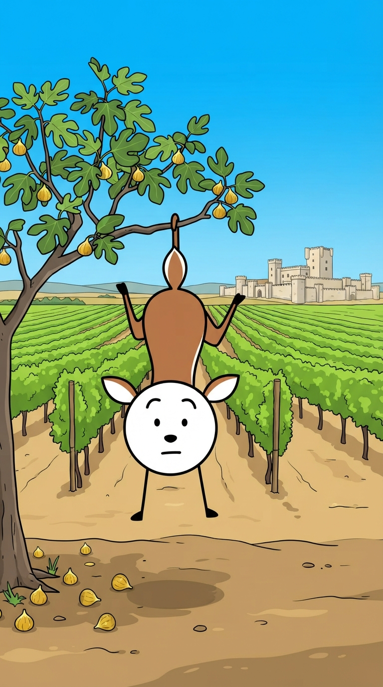 A deer hanging by its tail