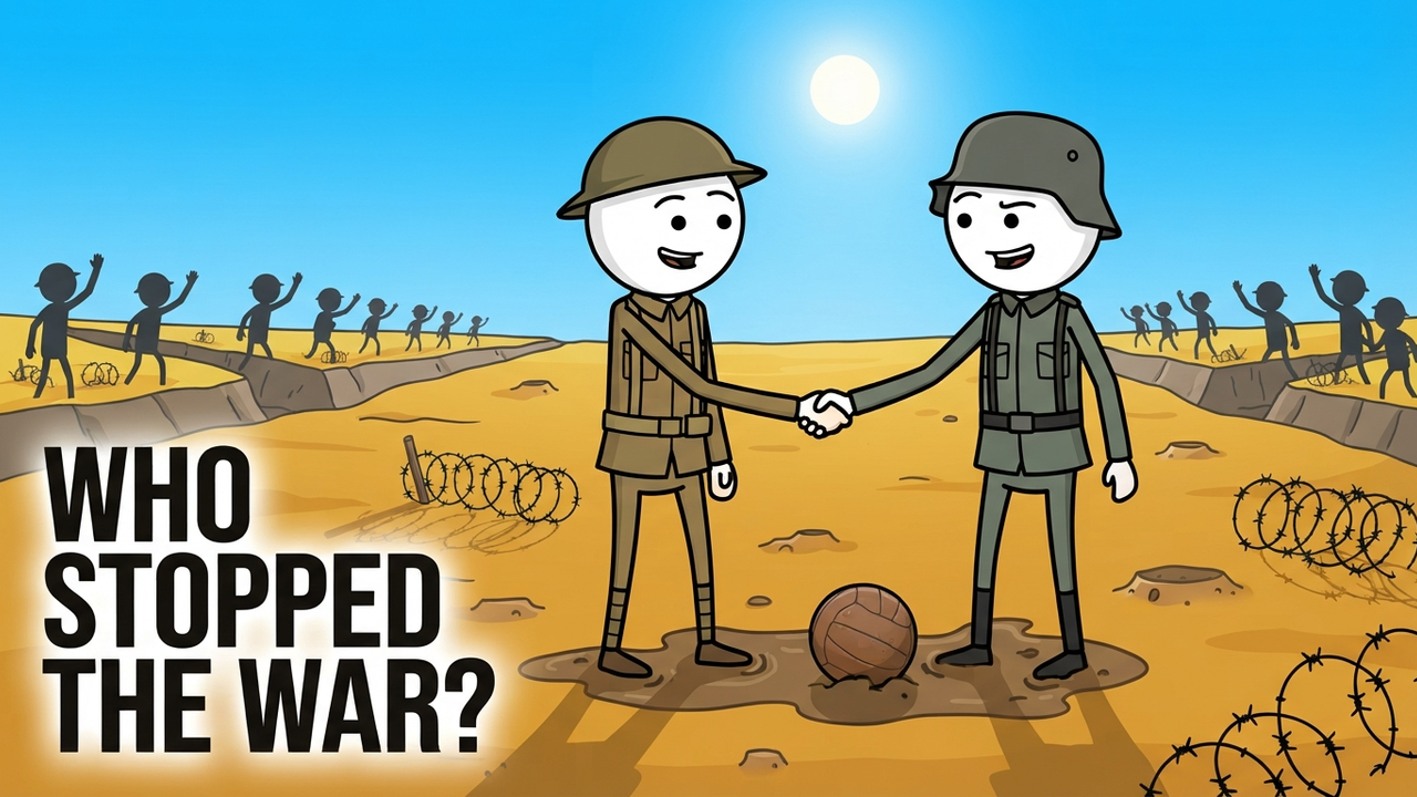 Enemy Soldiers Played Football in No Man's Land