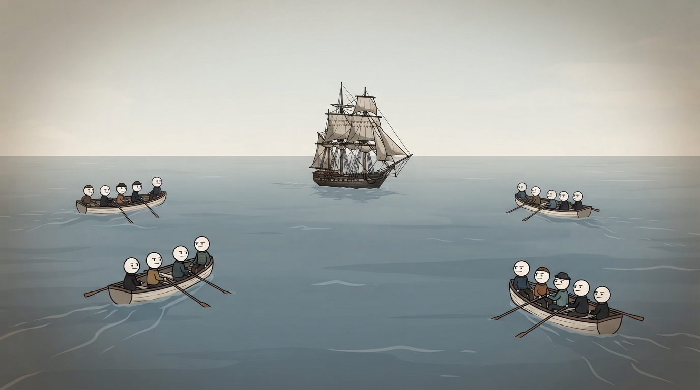 The boats did the work