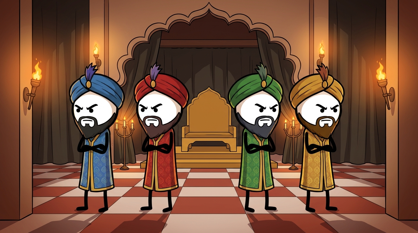 Four sons, one throne