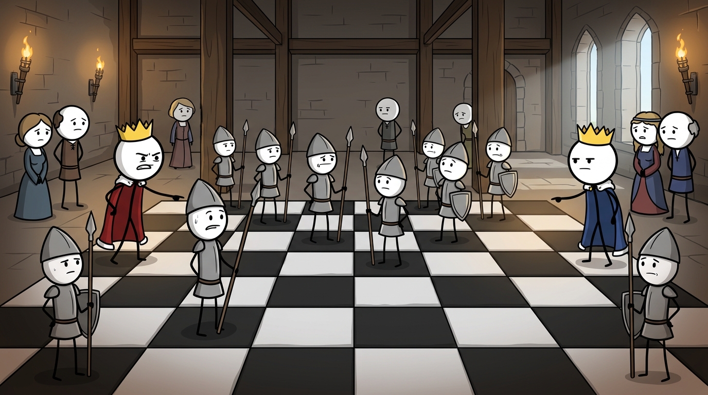 A Court Turned Chessboard