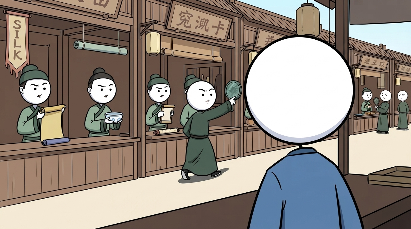 A Street With Staff