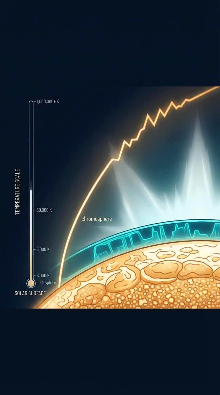 The Sun Gets Hotter as You Move Away From It