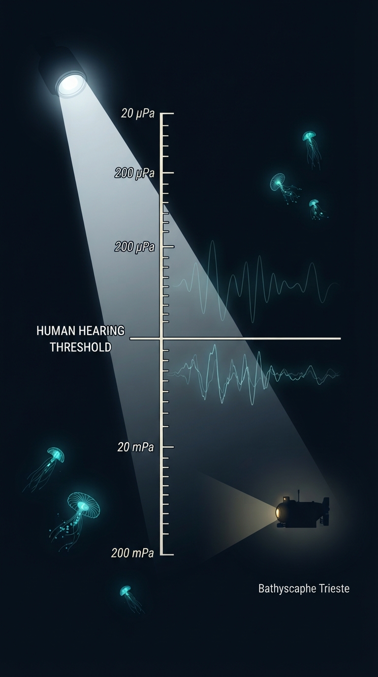 The decibel scale is a human-defined measure, not a physical floor, so negative decibels a
