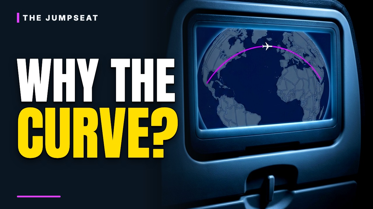 Why Your Flight Map Draws a Curve