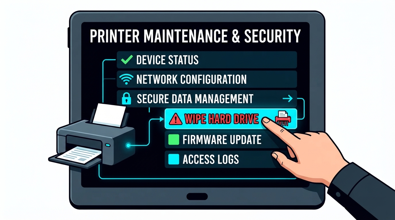 Wipe Printer Hard Drives