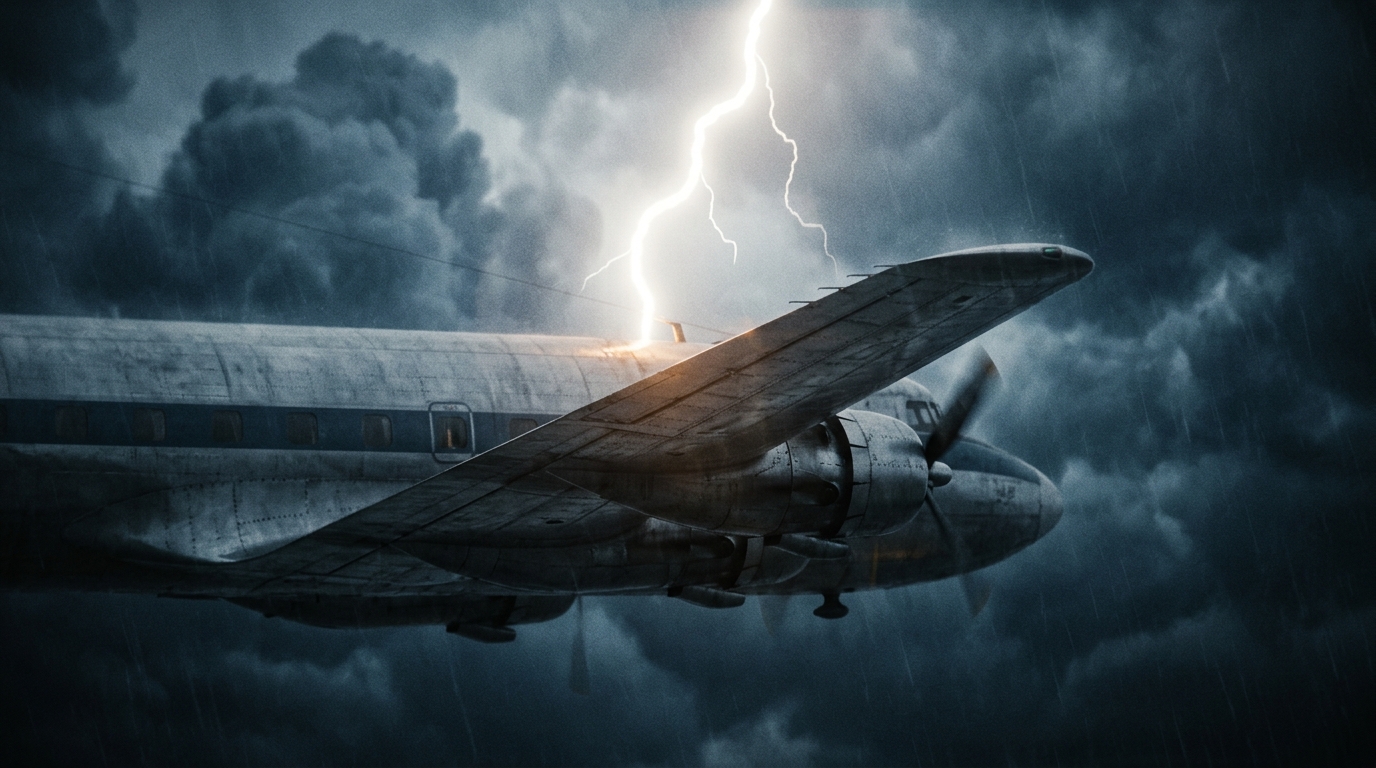 Lightning induced ignition of the fuel/air mixture...