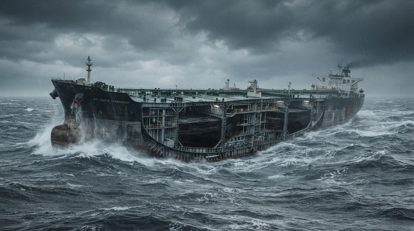 The hull bends with every wave