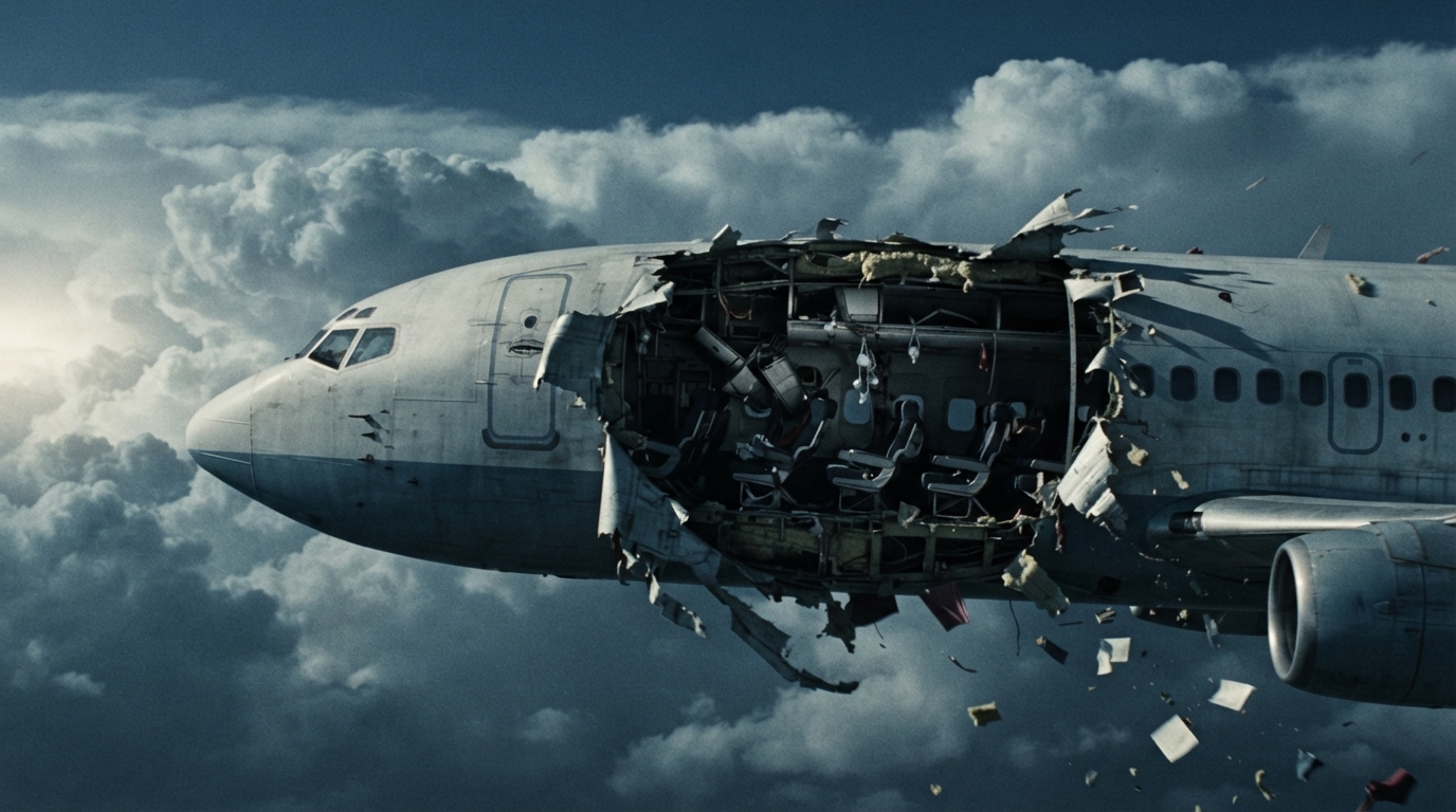 The sky tears open