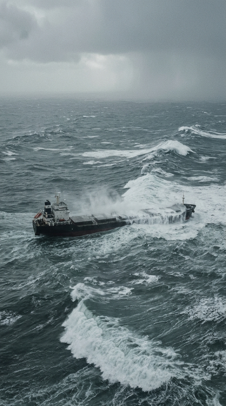 Broadside to the storm