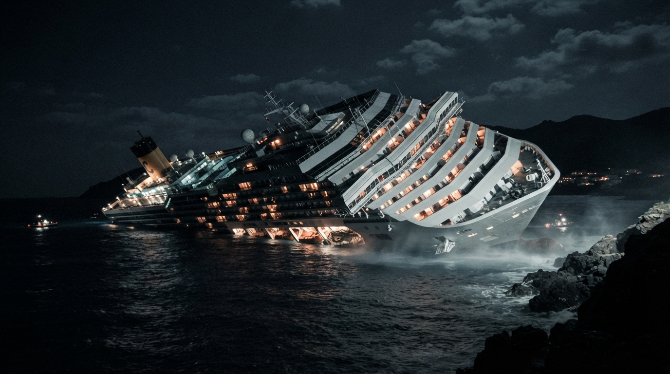 The ship rolled as she flooded
