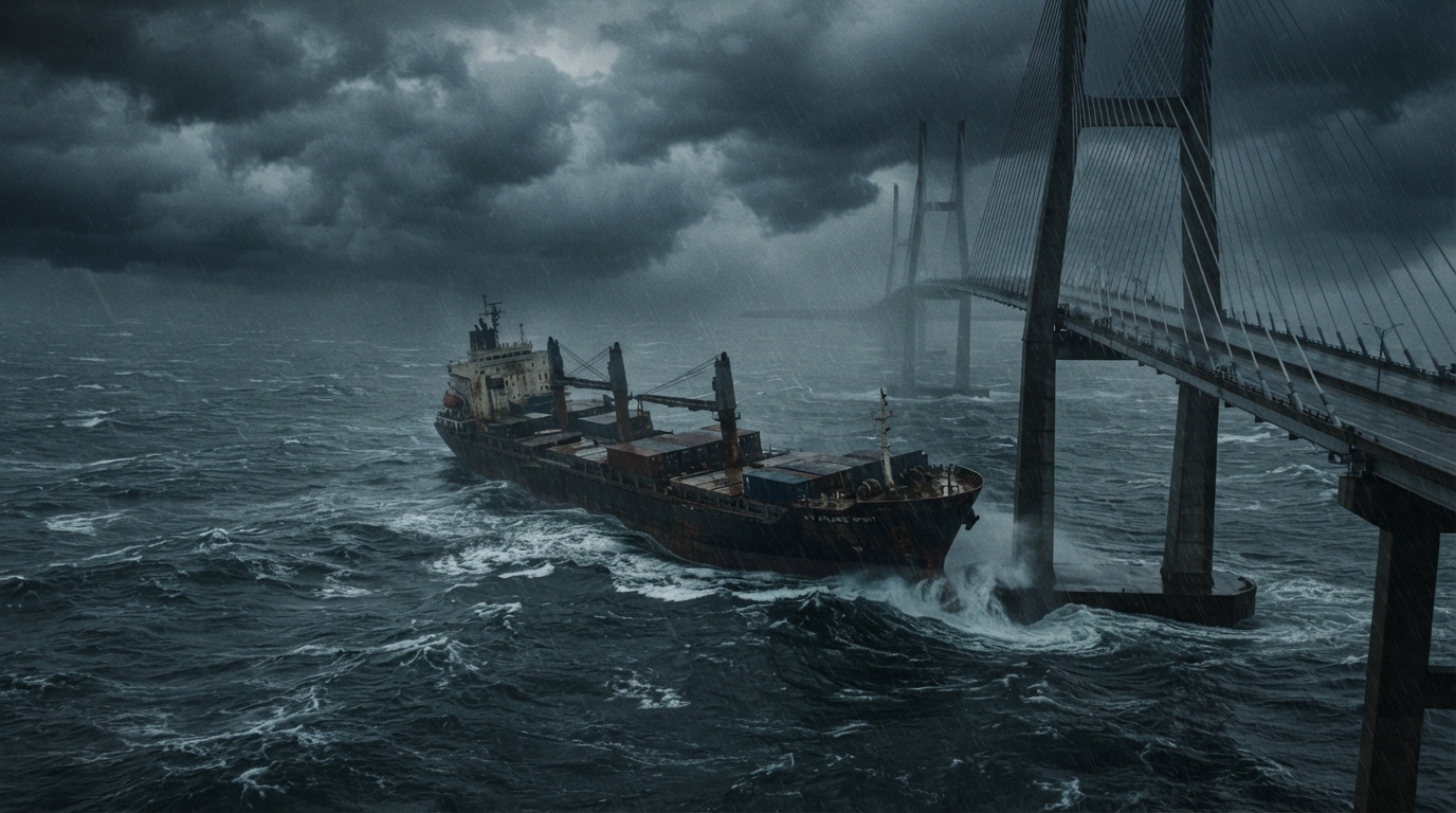 A storm blinds the pilot