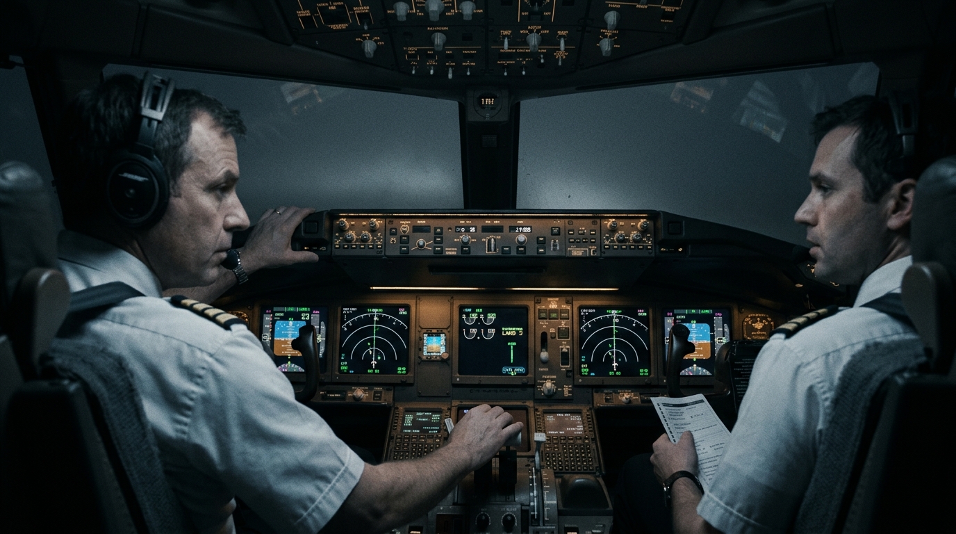 In zero visibility, the pilot's role shifts from manual flying to system management and decision-making.